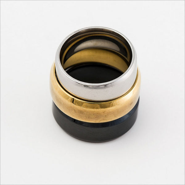 2017 European Style  8MM Stainless Steel Band Classic Men's Rings