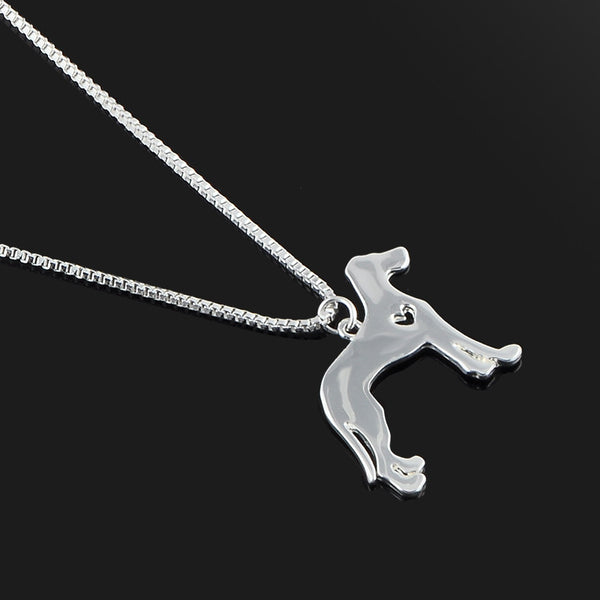 Cute Pet Dog Family Stroll Design pendant necklace Fashion Women Charming Alloy Chain