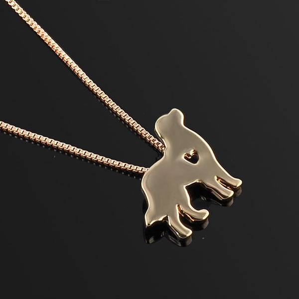 Cute Pet Dog Family Stroll Design pendant necklace Fashion Women Charming Alloy Chain