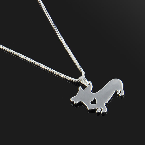 Cute Pet Dog Family Stroll Design pendant necklace Fashion Women Charming Alloy Chain