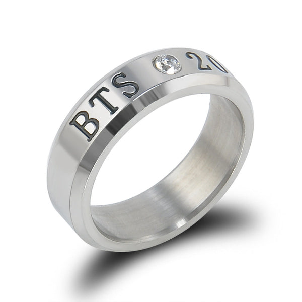 BANGTAN BOYS BTS Ring Men Women Stainless Steel  Name Rings