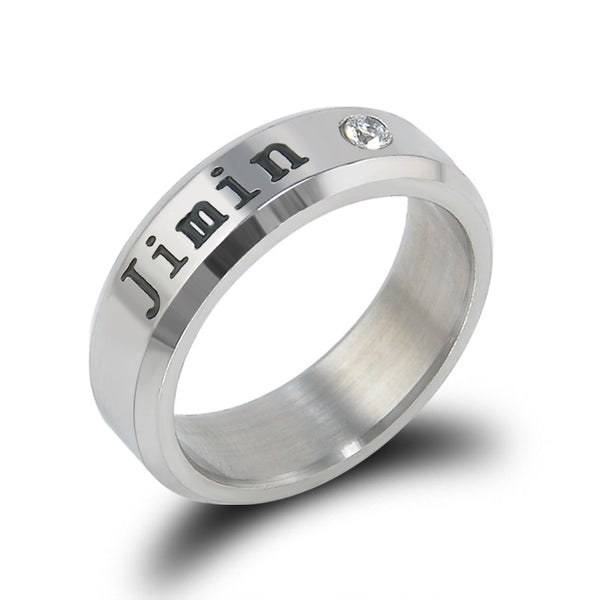 BANGTAN BOYS BTS Ring Men Women Stainless Steel  Name Rings