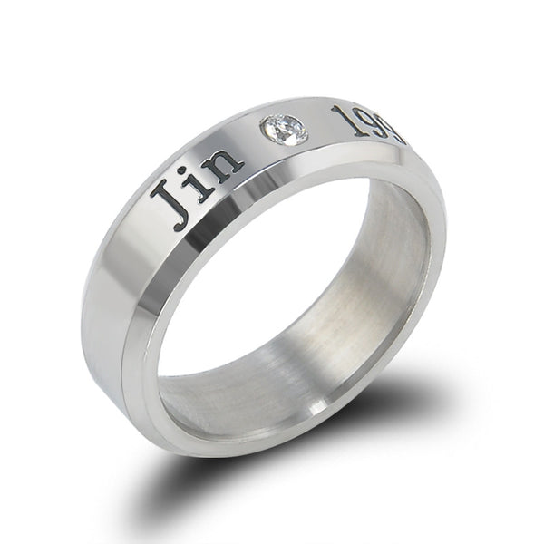 BANGTAN BOYS BTS Ring Men Women Stainless Steel  Name Rings