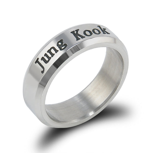 BANGTAN BOYS BTS Ring Men Women Stainless Steel  Name Rings