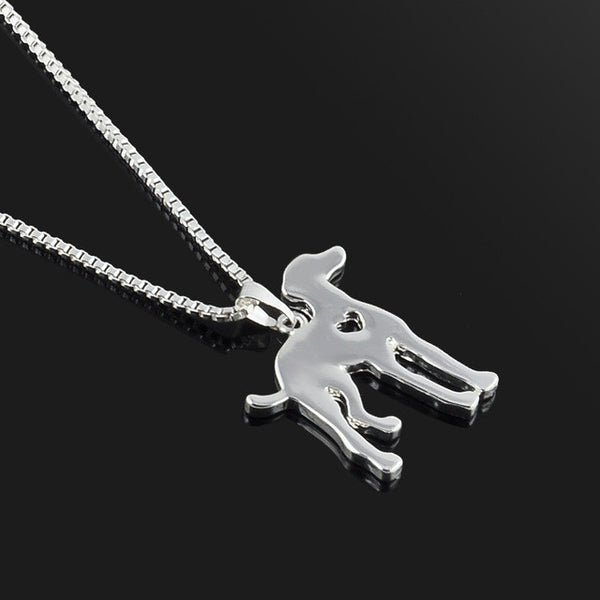 Cute Pet Dog Family Stroll Design pendant necklace Fashion Women Charming Alloy Chain
