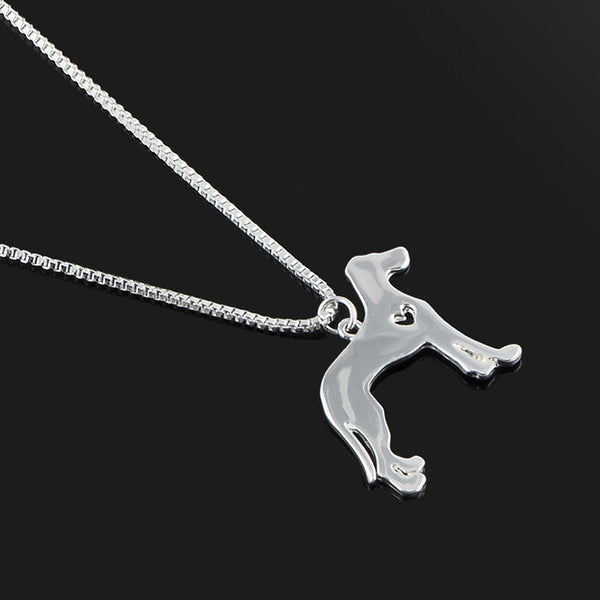Cute Pet Dog Family Stroll Design pendant necklace Fashion Women Charming Alloy Chain