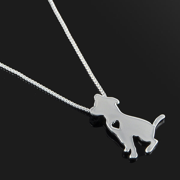 Cute Pet Dog Family Stroll Design pendant necklace Fashion Women Charming Alloy Chain