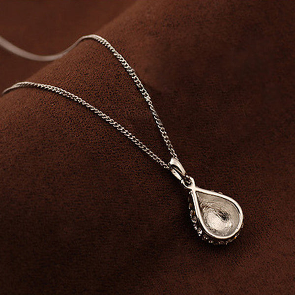 Cute Fashion lady  Rhinestone Drop Pendant Necklace Jewelry for Women