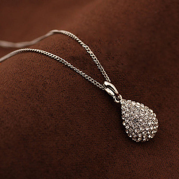 Cute Fashion lady  Rhinestone Drop Pendant Necklace Jewelry for Women