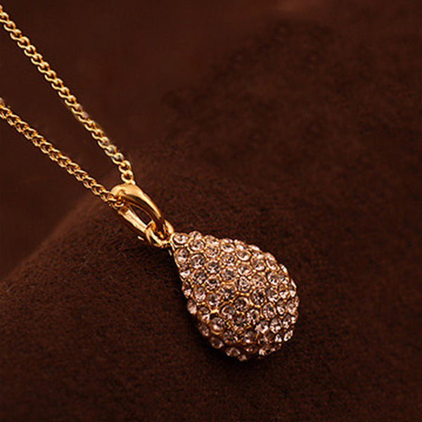 Cute Fashion lady  Rhinestone Drop Pendant Necklace Jewelry for Women
