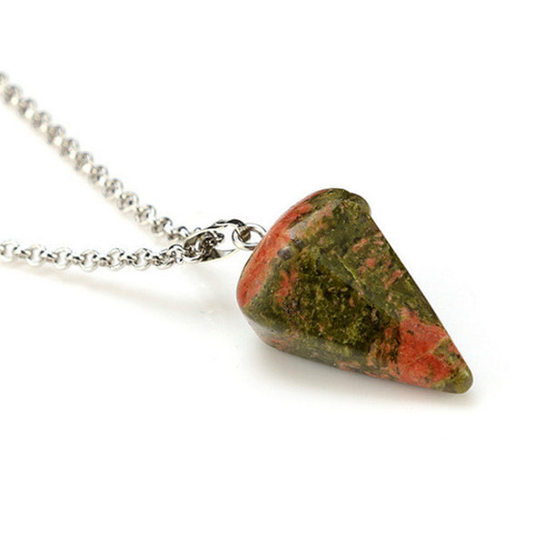 New Natural stone Quartz stone pendant Chain necklace Women