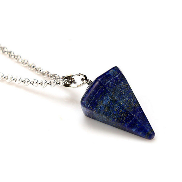 New Natural stone Quartz stone pendant Chain necklace Women