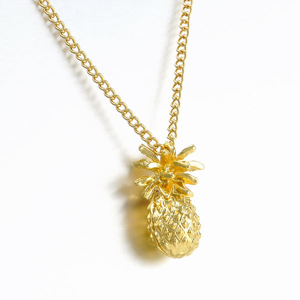 Fashion Gold color Pineapple Pendant Chain Necklace Women Girls