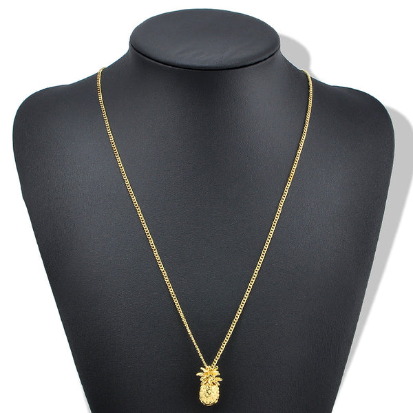 Fashion Gold color Pineapple Pendant Chain Necklace Women Girls