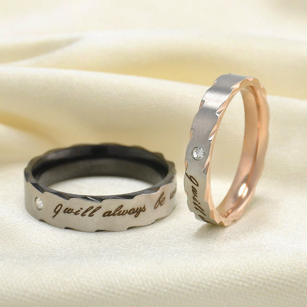 2017 Romatic Lover "I will always be with you" Stainless Steel Couple Rings Classic Rings for Women Wedding Rings